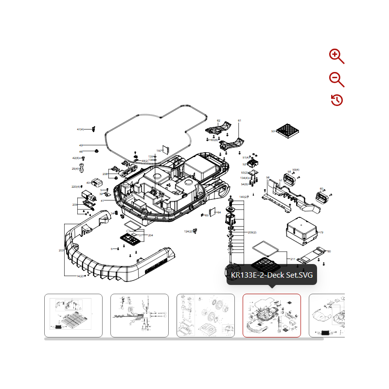 Placa protectora trasera 59002505 PARA ROBOT KRESS ORIGINAL