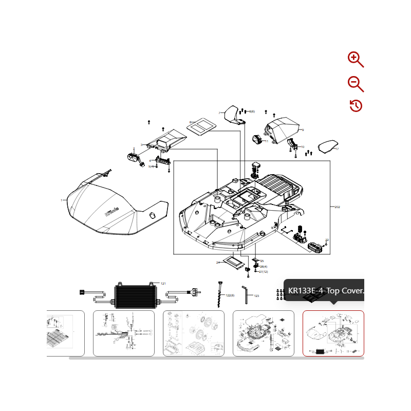 Coperchio superiore 59002465 PER ROBOT ORIGINALE KRESS