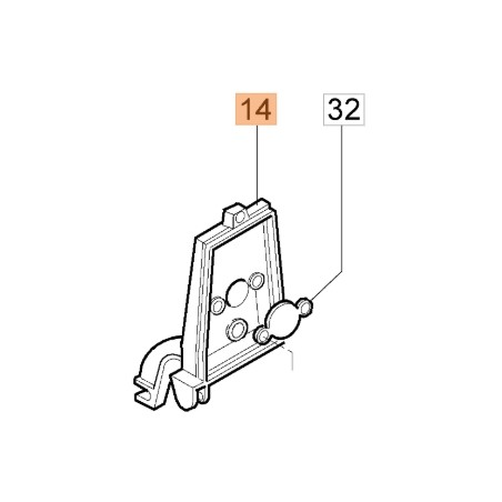 Supporto filtro carburatore decespugliatore 446BP ORIGINALE OLEOMAC 61120024 | Newgardenstore.eu