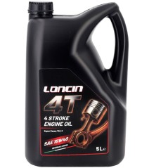 Aceite de motor de gasolina de 4 tiempos LONCIN SAE 10W30 para cortacéspedes - 5 L | Newgardenstore.eu