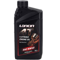 Aceite para motores diésel de gasolina de 4 tiempos LONCIN SAE 15W40 para cortacéspedes - 1 L | Newgardenstore.eu