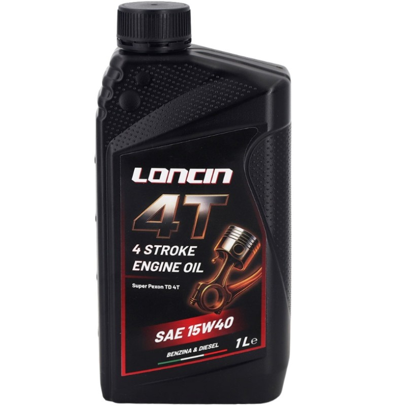 Olio motore 4 tempi benzina diesel alta qualita' LONCIN SAE 15W40 rasaerba - 1 L