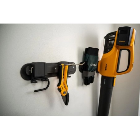 STIGA universal space-saving garden tool storage system