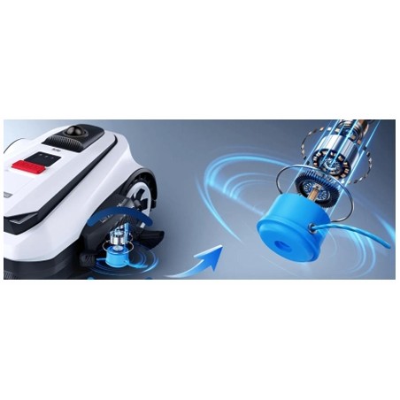 Robot cortacésped ECOVACS GOAT O1200 LiDAR PRO 1000m2 TruEdge Trimmer incluido + Kit de mantenimiento