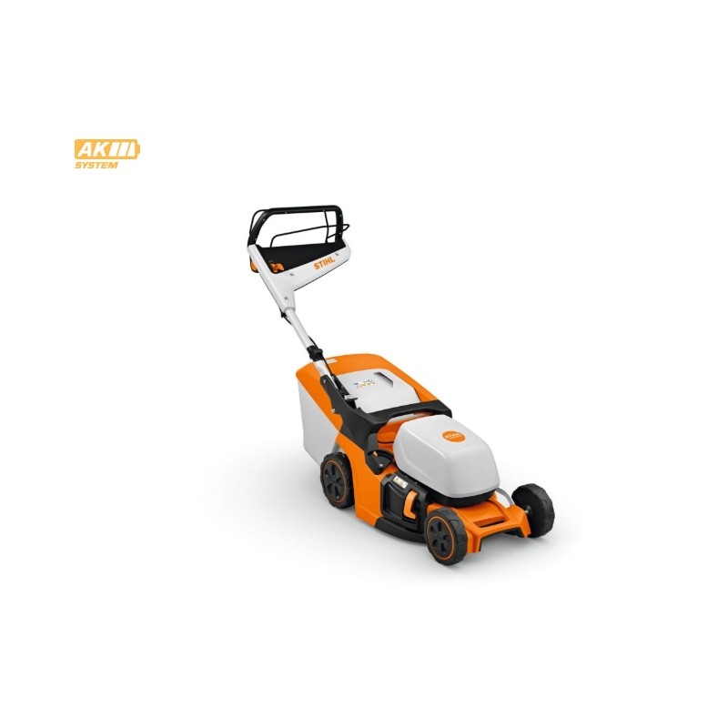 Cortadora de césped a batería AK STIHL RMA443V, ancho de corte de 41 cm, recolector de césped de 52 L