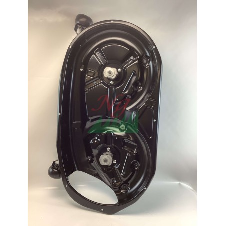 Tractor cortacésped STIGA SD98 original con plataforma de corte ensamblada sin cuchillas.