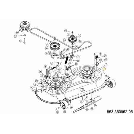 Original Cub Cadet XZ2107I riding mower cutting deck 603-05395-CY | Newgardenstore.eu