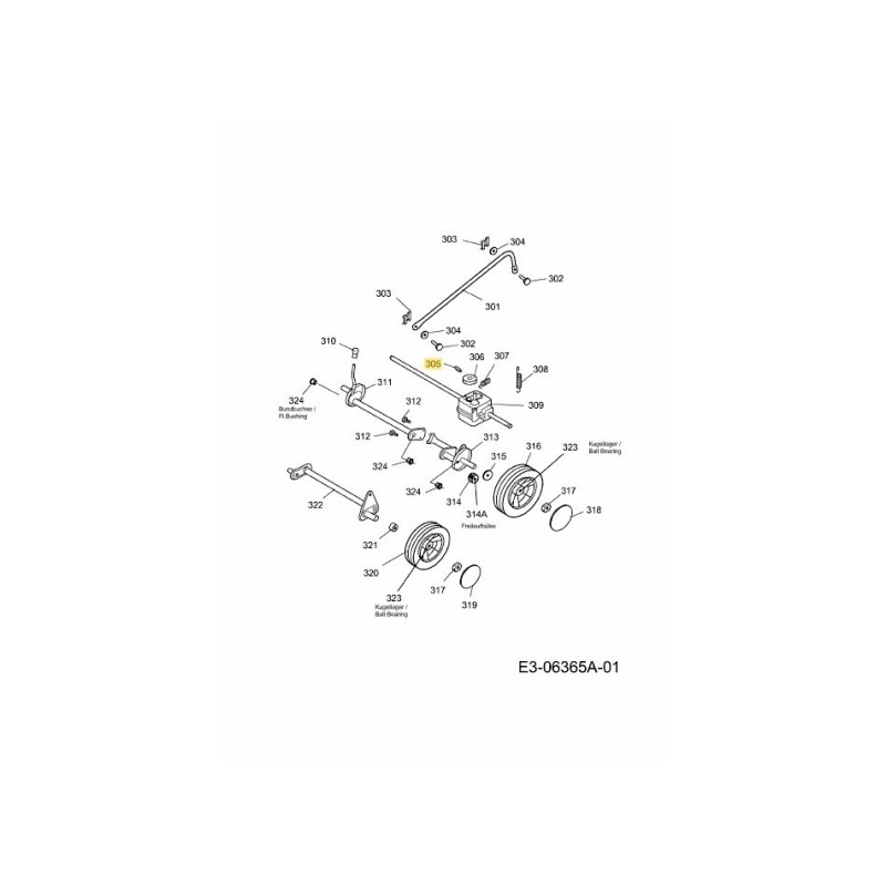 Goupille de centrage 1097202 d'origine MTD Goupille de centrage 1097202 d'origine MTD
