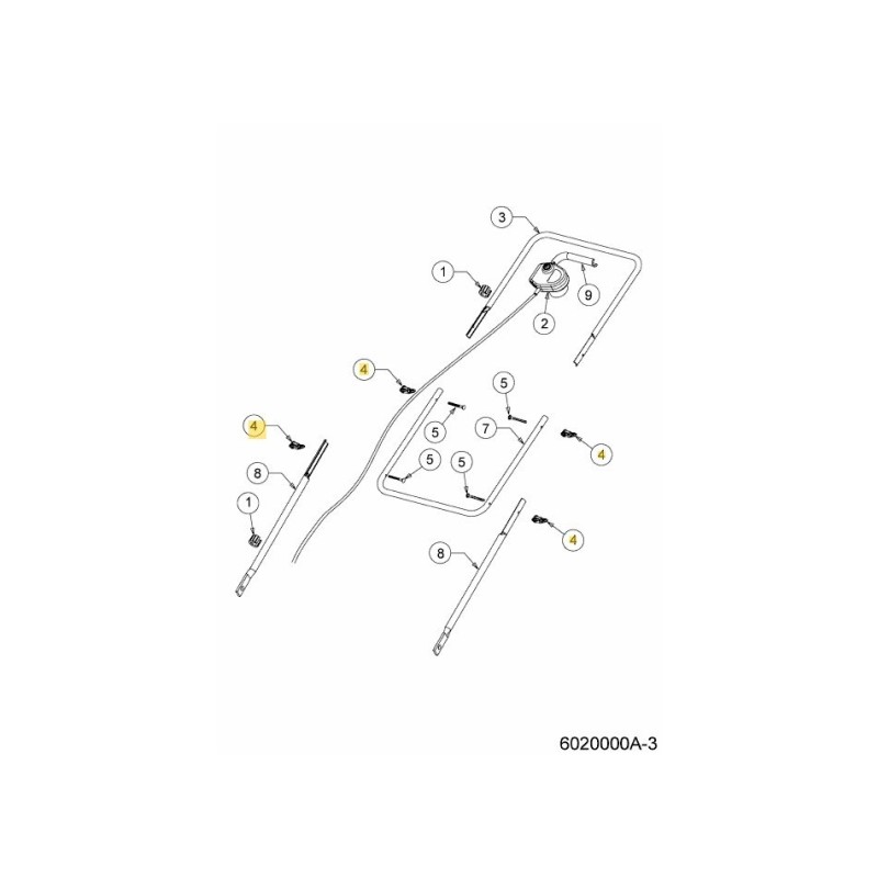 Écrou à oreilles 6020318 d'origine MTD