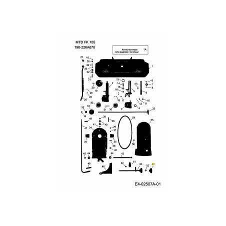 Pommeau de levier de vitesses 4HJ-B07 d'origine MTD | Newgardenstore.eu