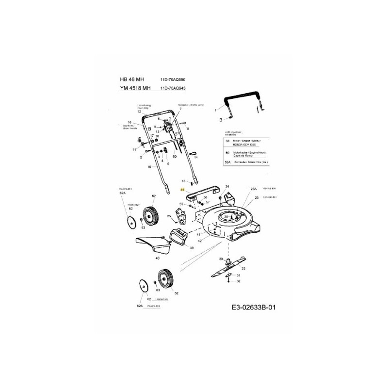 SCHWARZ 788-0637 PULVERGESTÜCKT 782-3086637 ORIGINAL MTD