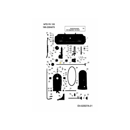 TOALLA DE VARILLA 4DC-B01 ORIGINAL MTD | Newgardenstore.eu