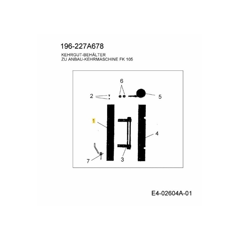 STRISCIA DI GOMMA 1m 4HK-E14 ORIGINALE MTD