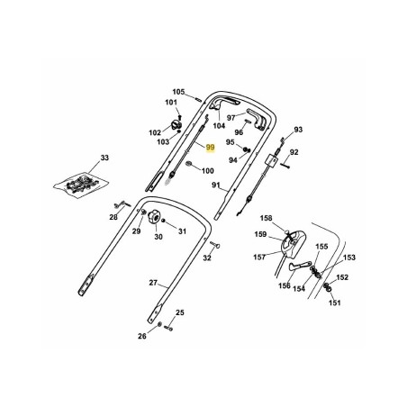 Bowden cable drive 6045022 ORIGINAL MTD | Newgardenstore.eu
