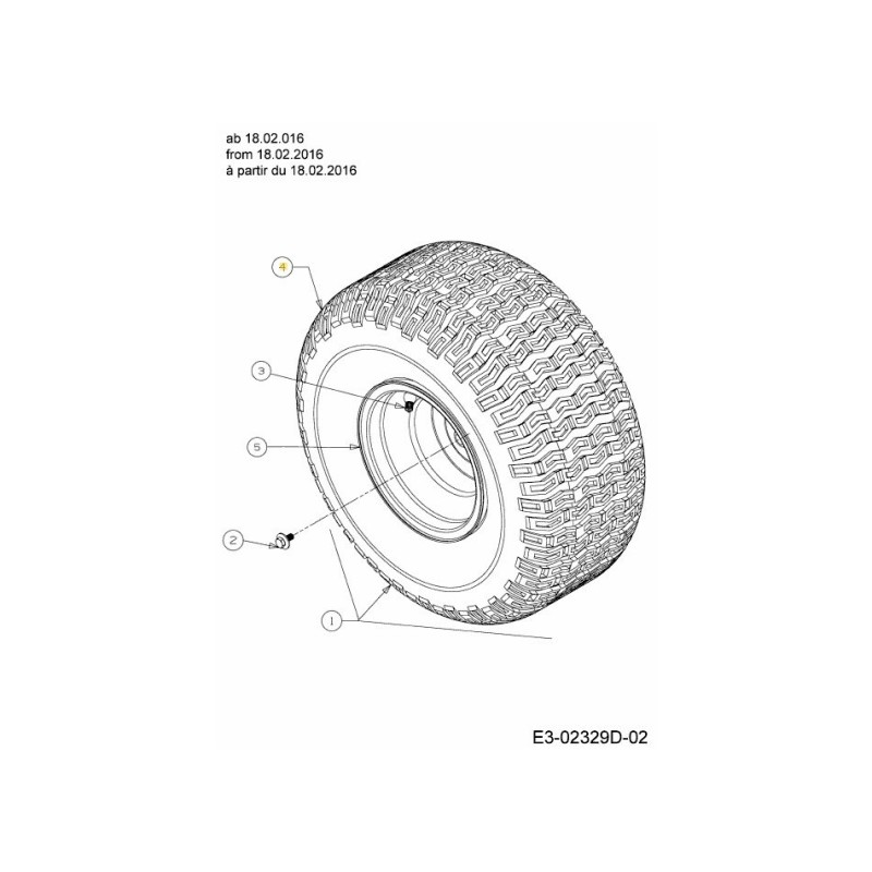 PNEUS : 20 po x 8 po x 8 po RO SH 734-04241 ORIGINAL MTD