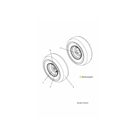 FRONT WHEEL COMPLETE 13X5 634-0097B662 ORIGINAL MTD | Newgardenstore.eu