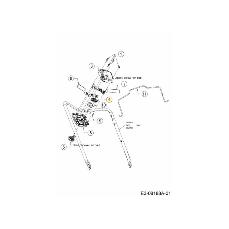 ACTR - REGOLAZIONE VELOCITÀ CAVO 731-07804 ORIGINALE MTD