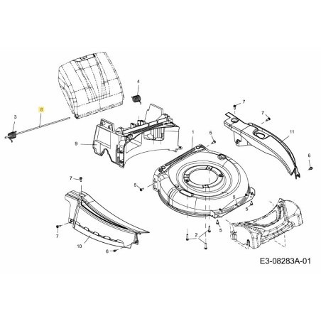 Stange:Drehpunkt:RR Tür 747-05183 Original montiert | Newgardenstore.eu