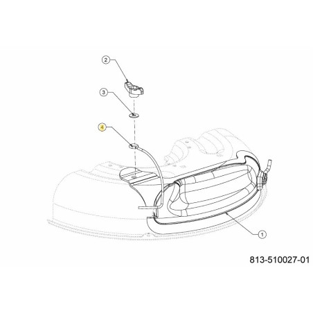 VARILLA - SOPORTE DE TAPÓN DE MANTILLO 747-06686 ORIGINAL MTD | Newgardenstore.eu