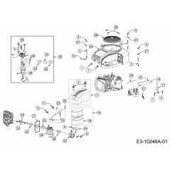 COUVERCLE DE FILTRE À AIR ENSEMBLE 751-14458 ORIGINAL MTD