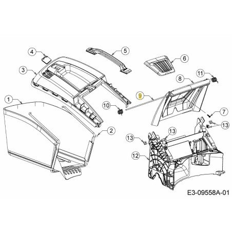 VARILLA: PIVOTE: TRASERO: PUERTA: 42/46 CM 747-05655A ORIGINAL MTD | Newgardenstore.eu