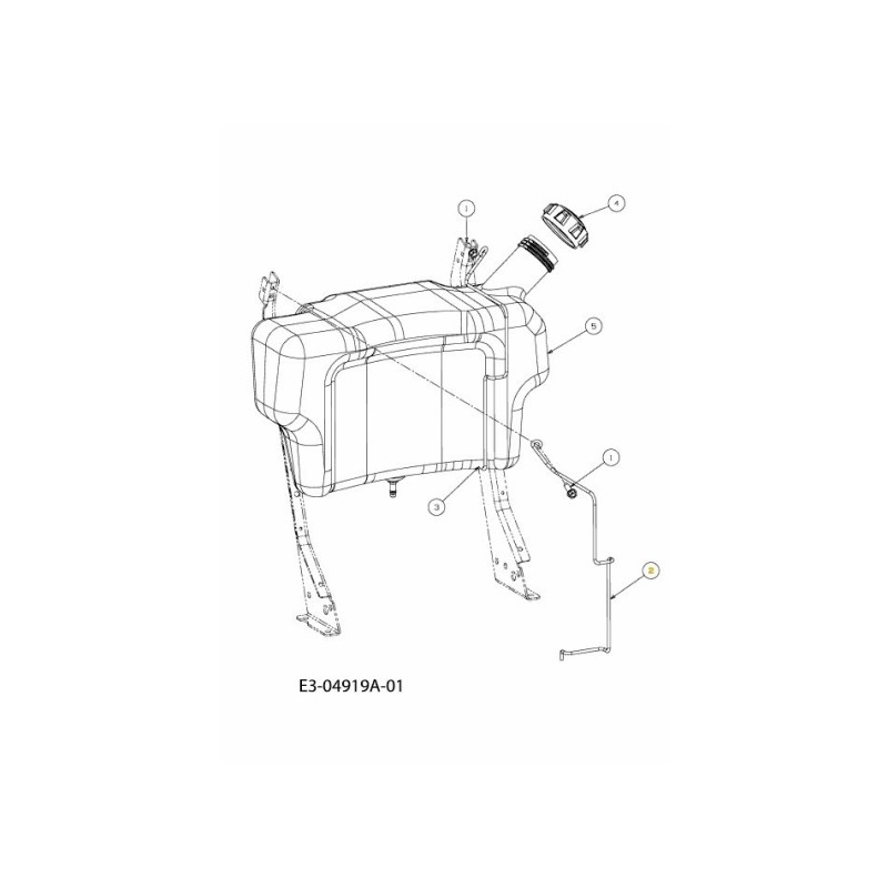 ASTA SUPPORTO SERBATOIO RH 747-05049 ORIGINALE MTD