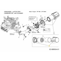 CONJUNTO DE CARCASA DEL FILTRO DE AIRE 751-14506 ORIGINAL MTD | Newgardenstore.eu