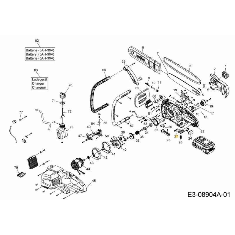 BOUTON DE VERROUILLAGE DE LA BATTERIE 731-10926 ORIGINAL MTD