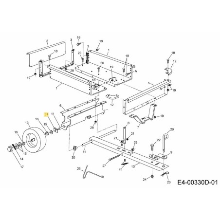 CLIP D'AXE AF-25912 ORIGINAL MTD | Newgardenstore.eu