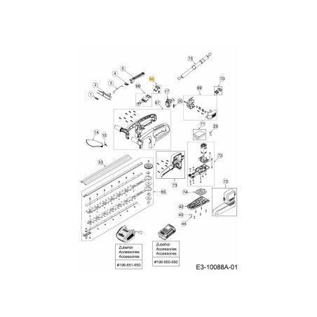 BATTERY PACK BUTTON 092.61.460 ORIGINAL MTD | Newgardenstore.eu