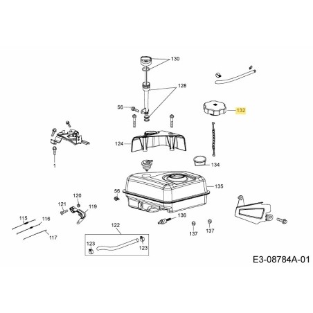RÉSERVOIR DE CARBURANT ENSEMBLE 751-12535 ORIGINAL MTD | Newgardenstore.eu