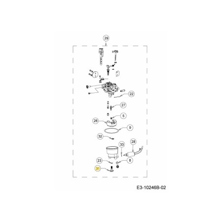 BOLT TREIBSTOFFSCHÜSSEL 710-06198 ORIGINAL MTD | Newgardenstore.eu