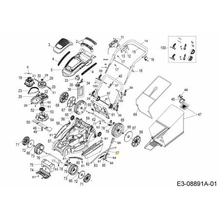 ADJUSTING LEVER 787-03304 ORIGINAL MTD | Newgardenstore.eu