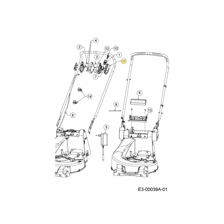 SCATOLA INTERRUTTORE PUSH START CC 731-13271 ORIGINALE MTD | Newgardenstore.eu