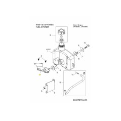 SUPPORT DE RÉSERVOIR 751-12471 ORIGINAL MTD
