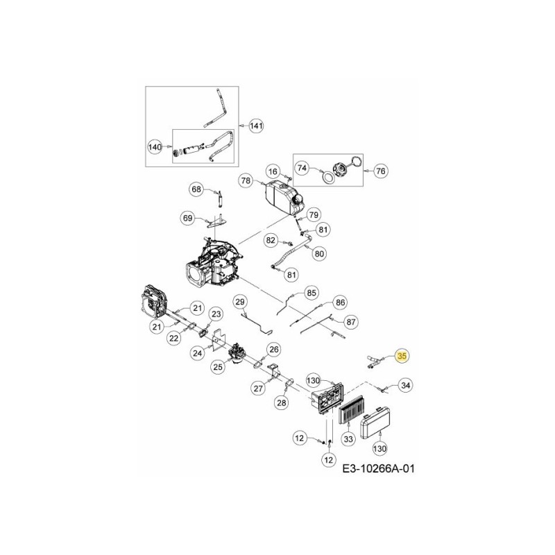 BREATHER TUBE 751-15797 ORIGINAL MTD