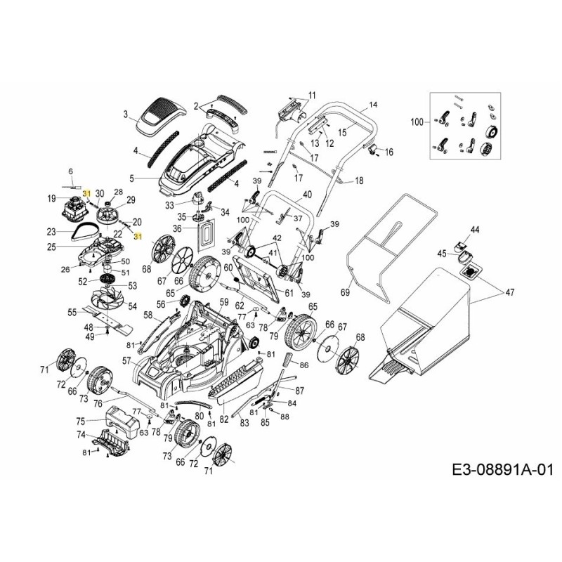PONÇAGE DE FREIN 761-05013 ORIGINAL MTD