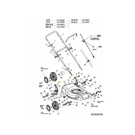 Boulon : M8x1,25x25 DIN 603 710-04451 d'origine MTD | Newgardenstore.eu
