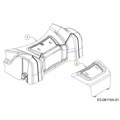 TRAY COVER FRONT AXLE 731-09370 ORIGINAL MTD | Newgardenstore.eu