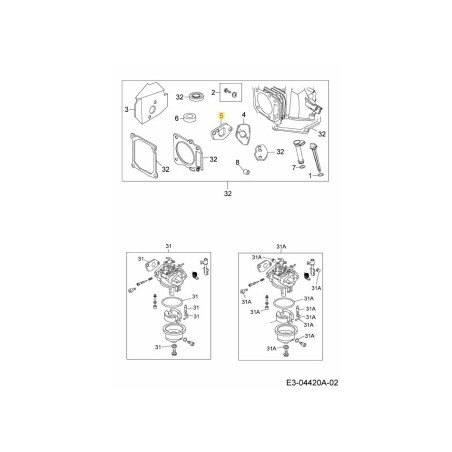 Vergaserdichtung 751-11528 Original MTD | Newgardenstore.eu