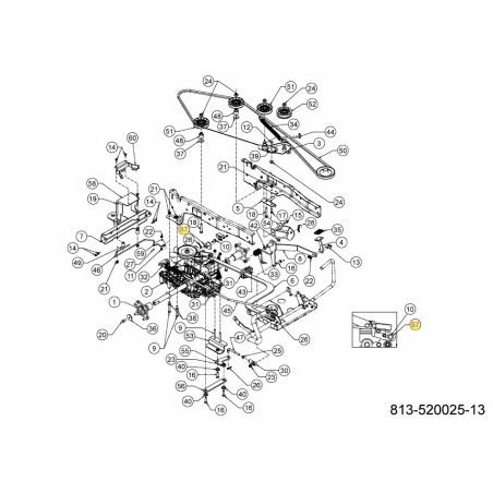 SUPPORT DE CONTACTEUR DE MARCHE ARRIÈRE 783-09447-Z ORIGINAL MTD | Newgardenstore.eu