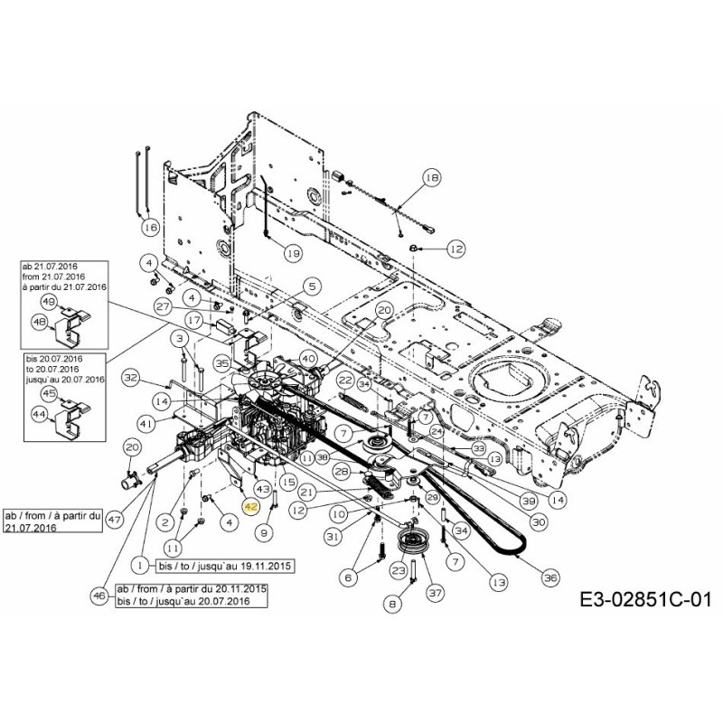 SUPPORT DE TRANSMISSION 783-07349637 D'ORIGINE MTD SUPPORT DE TRANSMISSION 783-07349637 D'ORIGINE MTD