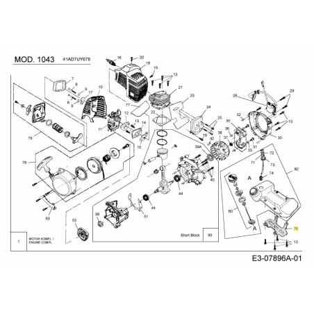 BRKT KRAFTSTOFF 092.63.103 ORIGINAL MTD | Newgardenstore.eu
