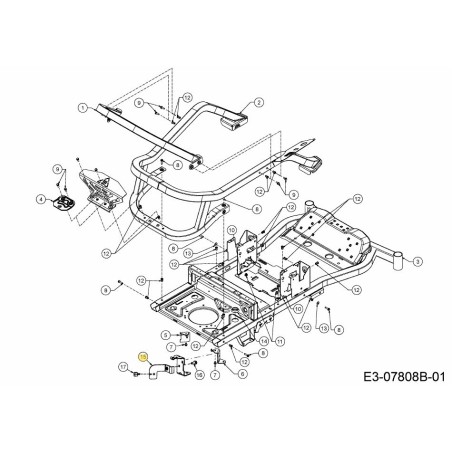 Support de butée d'embrayage droit 703-14922637 d'origine MTD | Newgardenstore.eu