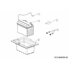 Support de batterie 731-27025 ORIGINAL MTD | Newgardenstore.eu
