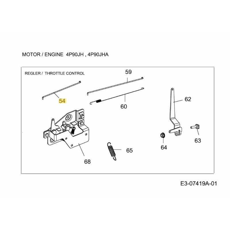 COMANDO CHOKE 751-12228 ORIGINALE MTD