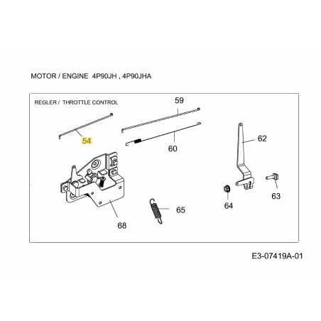VARILLA DEL ESTRANGULADOR 751-12228 ORIGINAL MTD | Newgardenstore.eu