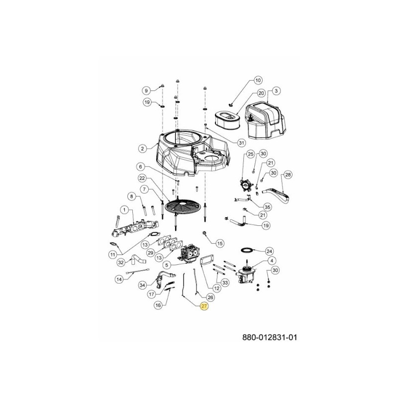TRINGLERIE DE STARTER 751-15875 ORIGINALE MTD