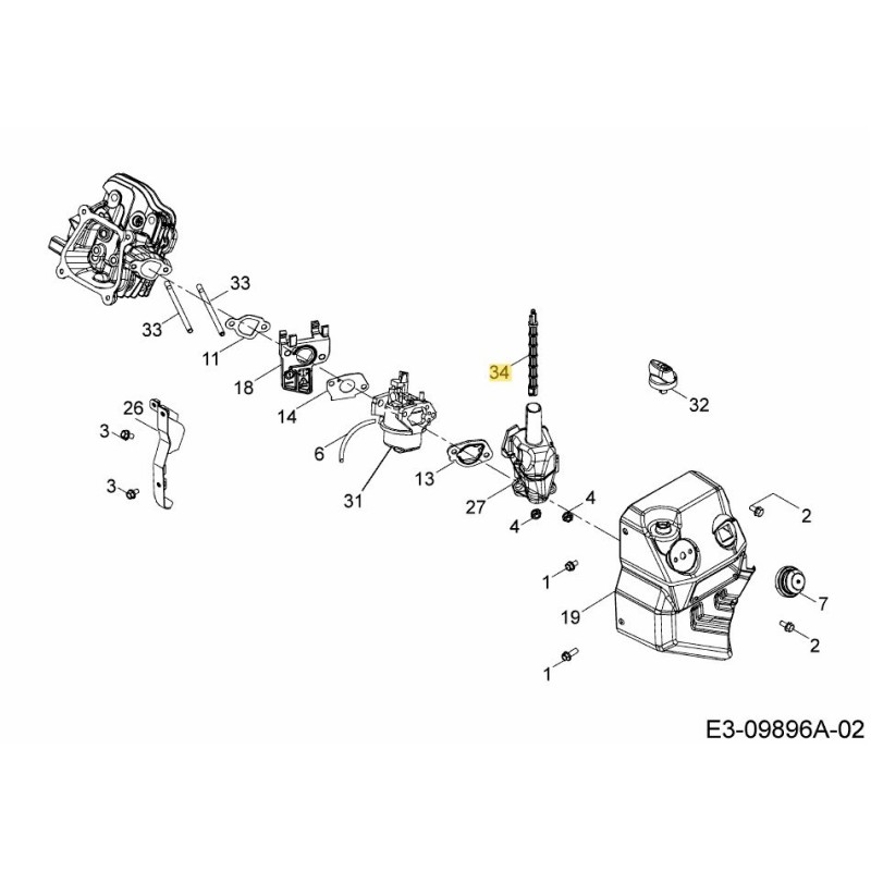 CHOKE LINKAGE 751-15581 ORIGINAL MTD CHOKE LINKAGE 751-15581 ORIGINAL MTD
