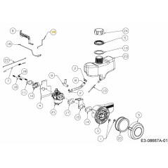 COMANDO CHOKE 751-14562 ORIGINALE MTD